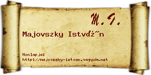 Majovszky István névjegykártya